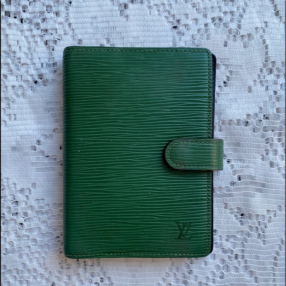 AUTHENTIC LOUIS VUITTON EPI GREEN AGENDA
